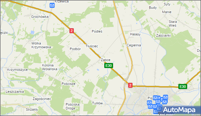 mapa Żabce, Żabce na mapie Targeo