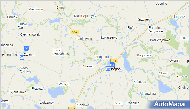 mapa Zbójenko, Zbójenko na mapie Targeo