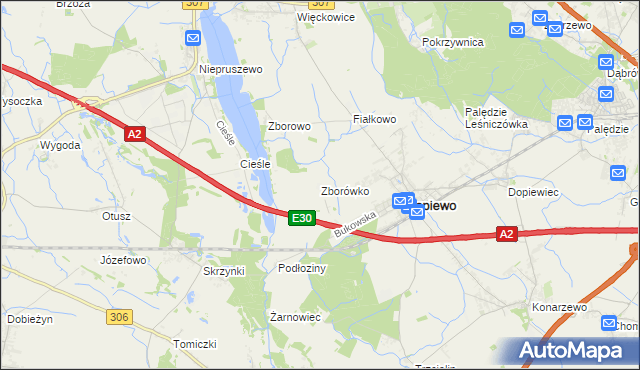 mapa Zborówko, Zborówko na mapie Targeo