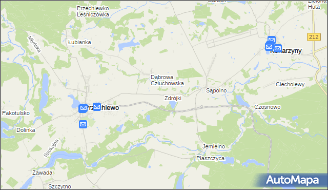 mapa Zdrójki gmina Przechlewo, Zdrójki gmina Przechlewo na mapie Targeo
