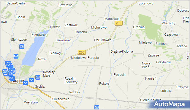 mapa Żelazków gmina Słupca, Żelazków gmina Słupca na mapie Targeo