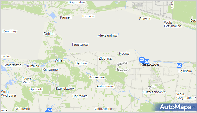 mapa Żłobnica, Żłobnica na mapie Targeo