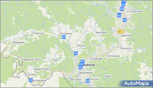 mapa Złockie, Złockie na mapie Targeo