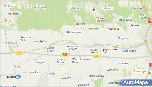 mapa Zofiówka gmina Lipsko, Zofiówka gmina Lipsko na mapie Targeo