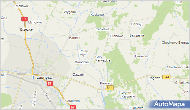 mapa Góry Karwackie, Góry Karwackie na mapie Targeo