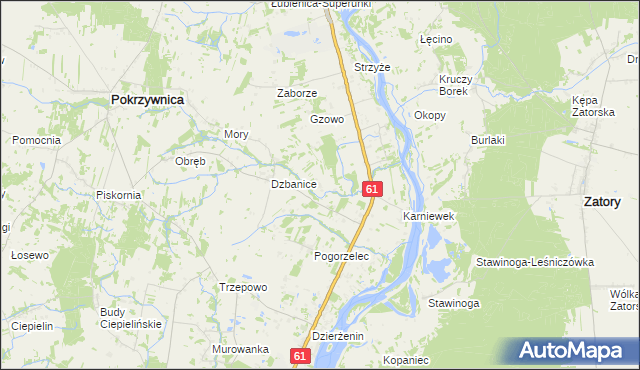 mapa Świeszewo gmina Pokrzywnica, Świeszewo gmina Pokrzywnica na mapie Targeo