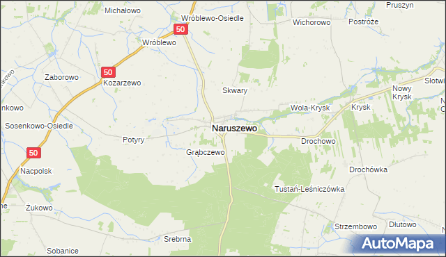 mapa Nowe Naruszewo, Nowe Naruszewo na mapie Targeo