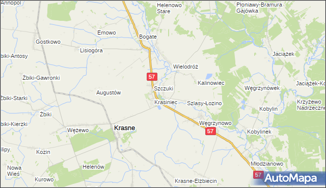 mapa Szlasy Bure, Szlasy Bure na mapie Targeo