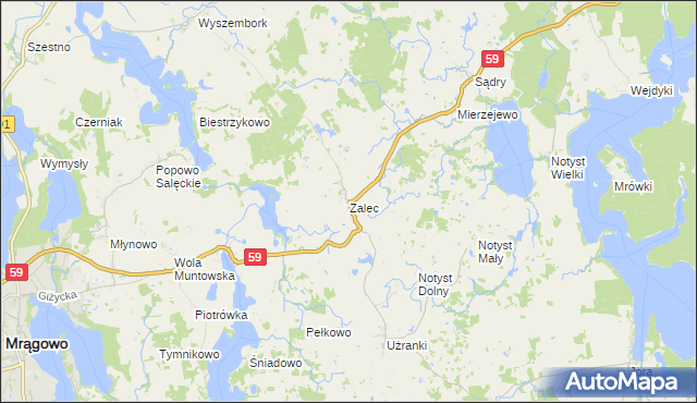 mapa Zalec, Zalec na mapie Targeo