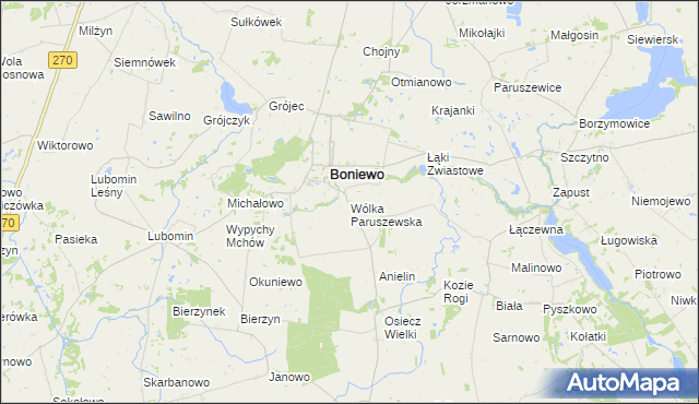 mapa Wólka Paruszewska, Wólka Paruszewska na mapie Targeo