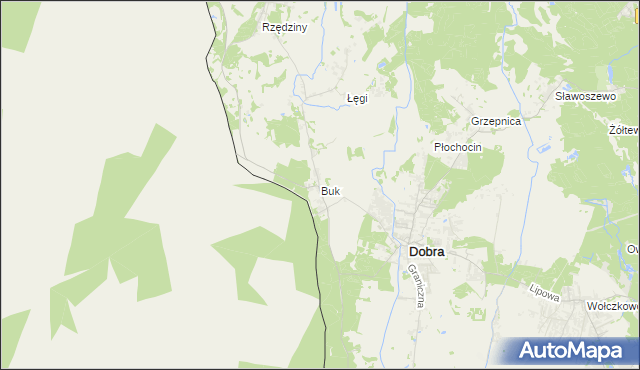 mapa Buk gmina Dobra (Szczecińska), Buk gmina Dobra (Szczecińska) na mapie Targeo