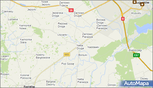 mapa Netta Druga, Netta Druga na mapie Targeo