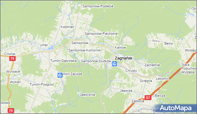 mapa Bartków gmina Zagnańsk, Bartków gmina Zagnańsk na mapie Targeo