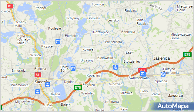 mapa Bielowicko, Bielowicko na mapie Targeo