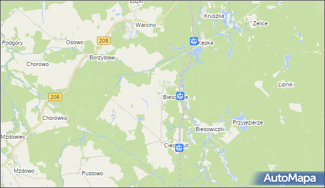 mapa Biesowice, Biesowice na mapie Targeo