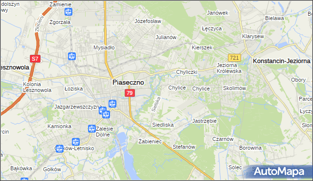 mapa Chylice-Pólko, Chylice-Pólko na mapie Targeo