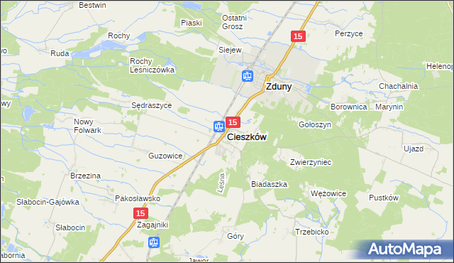 mapa Cieszków, Cieszków na mapie Targeo