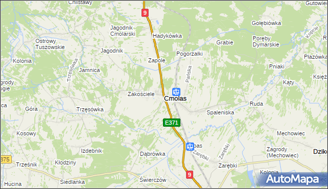 mapa Cmolas, Cmolas na mapie Targeo