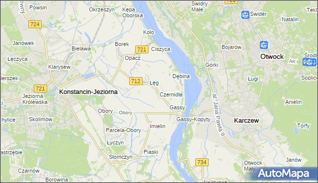 mapa Czernidła, Czernidła na mapie Targeo