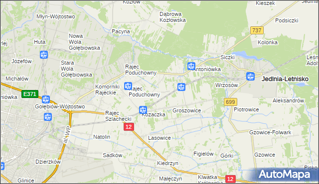 mapa Dawidów gmina Jedlnia-Letnisko, Dawidów gmina Jedlnia-Letnisko na mapie Targeo