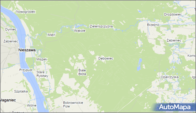 mapa Dębowiec gmina Bobrowniki, Dębowiec gmina Bobrowniki na mapie Targeo