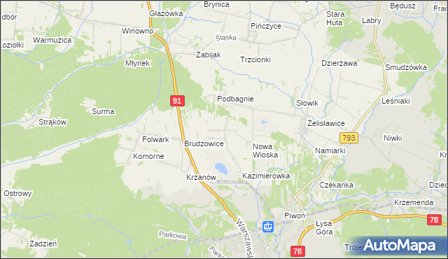 mapa Dziewki, Dziewki na mapie Targeo