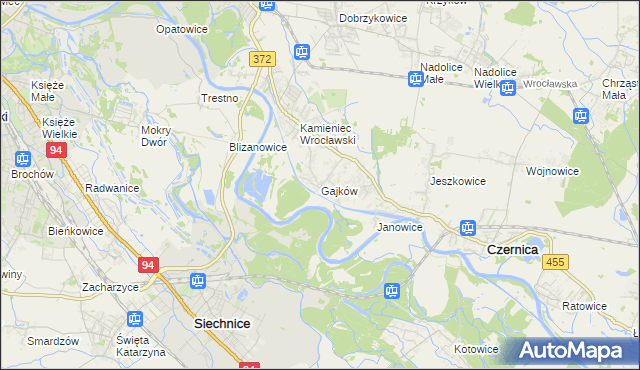 mapa Gajków, Gajków na mapie Targeo