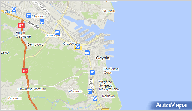 mapa Gdyni, Gdynia na mapie Targeo