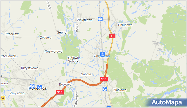 mapa Golęczewo, Golęczewo na mapie Targeo
