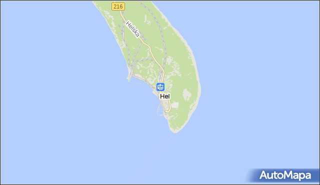 mapa Hel, Hel na mapie Targeo