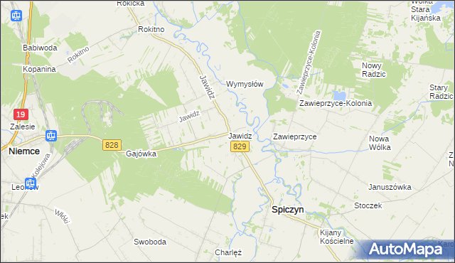 mapa Jawidz, Jawidz na mapie Targeo