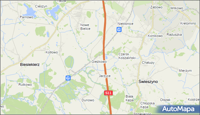 mapa Kłokęcin, Kłokęcin na mapie Targeo