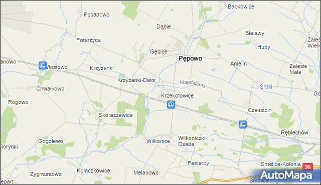 mapa Krzekotowice, Krzekotowice na mapie Targeo