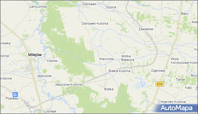 mapa Maryniów, Maryniów na mapie Targeo