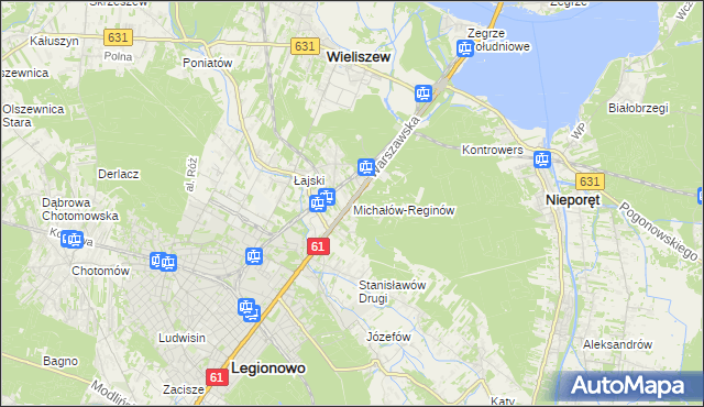 mapa Michałów-Reginów, Michałów-Reginów na mapie Targeo