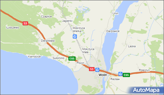 mapa Mokrzyca Mała, Mokrzyca Mała na mapie Targeo