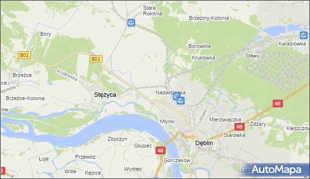 mapa Nadwiślanka, Nadwiślanka na mapie Targeo