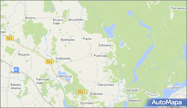 mapa Piotrkowo gmina Susz, Piotrkowo gmina Susz na mapie Targeo