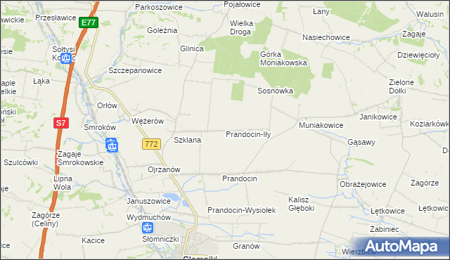 mapa Prandocin-Iły, Prandocin-Iły na mapie Targeo