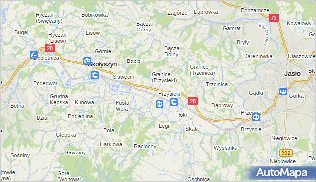 mapa Przysieki, Przysieki na mapie Targeo
