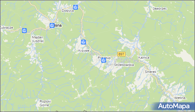 mapa Przysłup, Przysłup na mapie Targeo