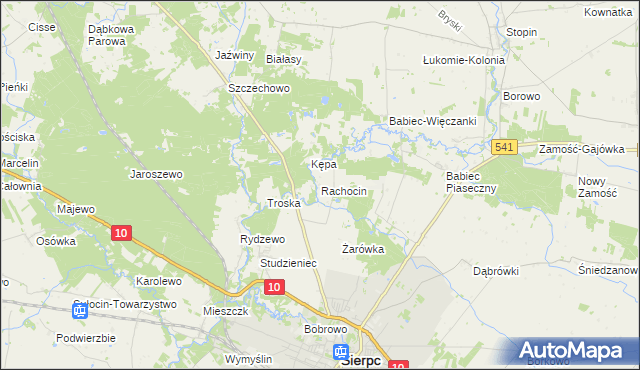 mapa Rachocin, Rachocin na mapie Targeo