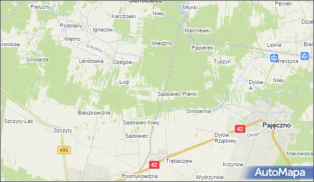 mapa Sadowiec-Pieńki, Sadowiec-Pieńki na mapie Targeo