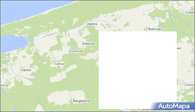 mapa Sasino, Sasino na mapie Targeo