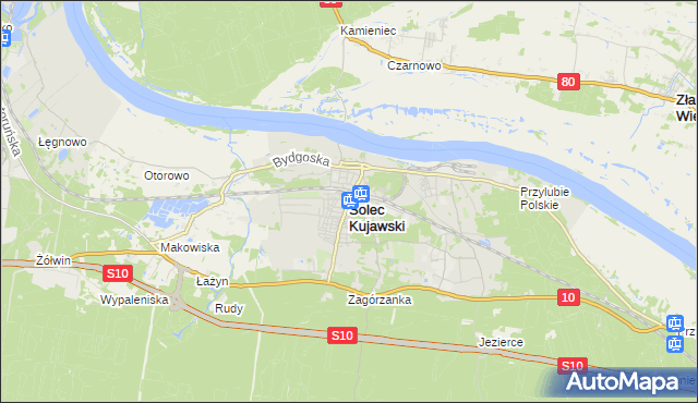mapa Solec Kujawski, Solec Kujawski na mapie Targeo