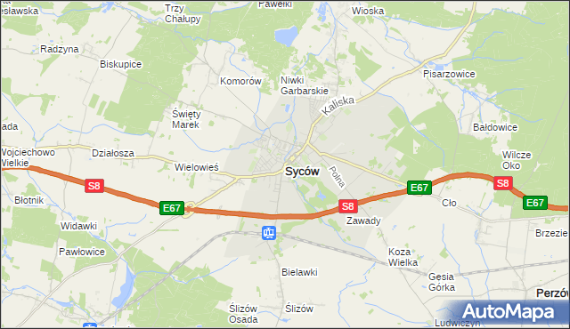 mapa Syców, Syców na mapie Targeo