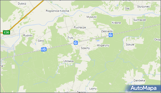 mapa Szachy, Szachy na mapie Targeo
