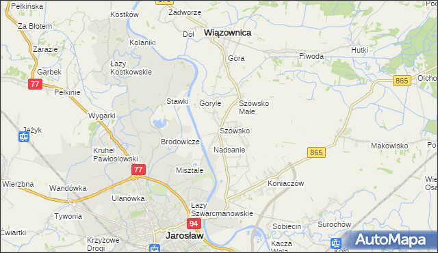 mapa Szówsko, Szówsko na mapie Targeo