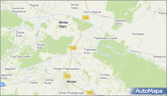 mapa Trębowiec Duży, Trębowiec Duży na mapie Targeo