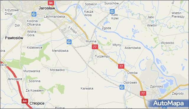 mapa Tuczempy, Tuczempy na mapie Targeo